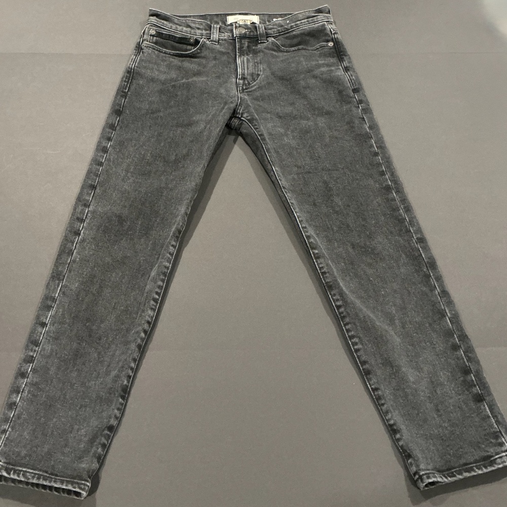 Madewell Relaxed Taper Black Wash Jeans W28 L30 High Rise Denim